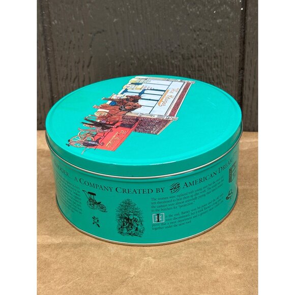 The Kroger Grocery & Baking Co. Round Tin Box Horse-Drawn Wagon Advertisement - Picture 3 of 8